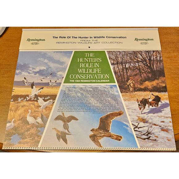 1984 Vintage Remington DuPont Calendar Hunting and Wildlife Memorabilia - Picture 1 of 8